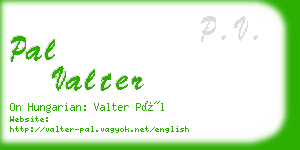 pal valter business card